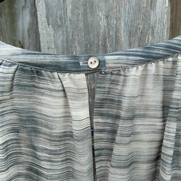 Eileen Fisher Womens Silk Brushstroke Print Midi Dress, Black, Medium - Picture 3 of 6